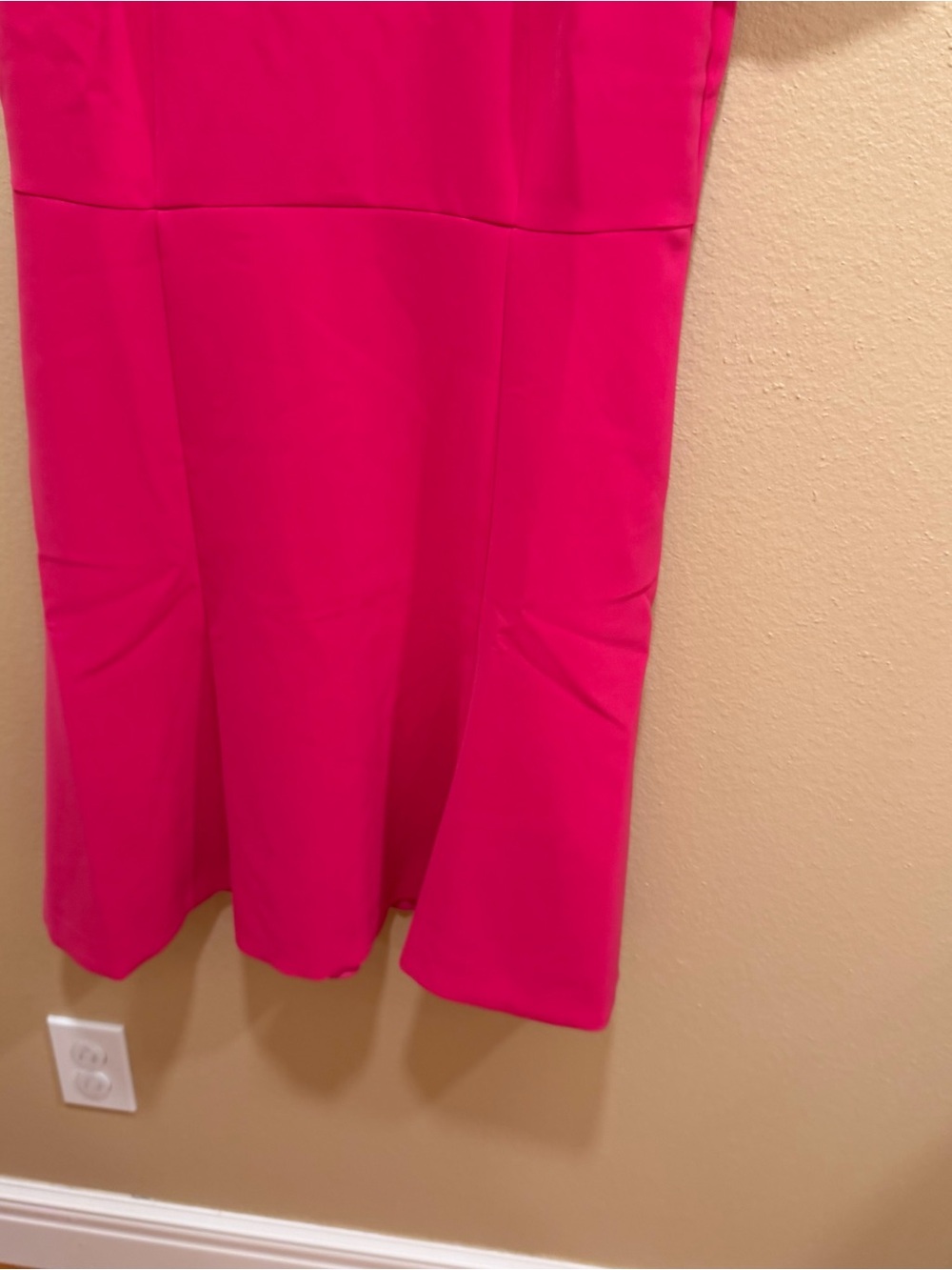 NWT Ann Taylor Women's Short Sleeve Fit-and-Flare Dress in Hot Pink 6 - Picture 8 of 15